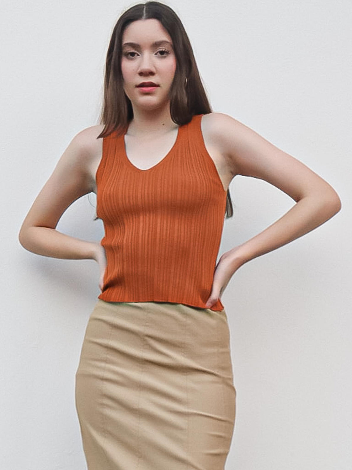 Blusa acanalada