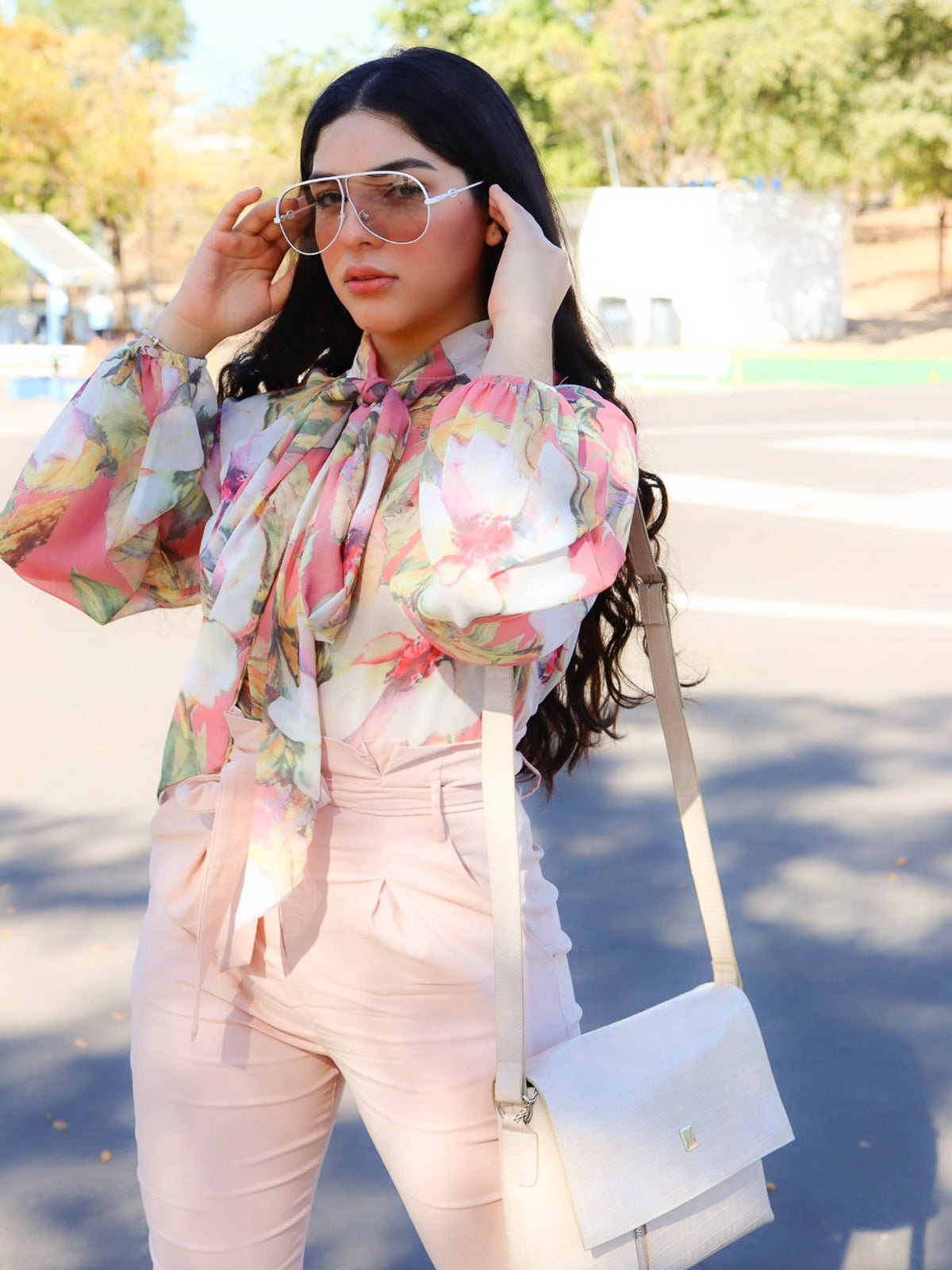 Blusa floreada gasa