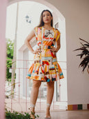 Vestido corto estampado