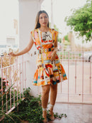 Vestido corto estampado
