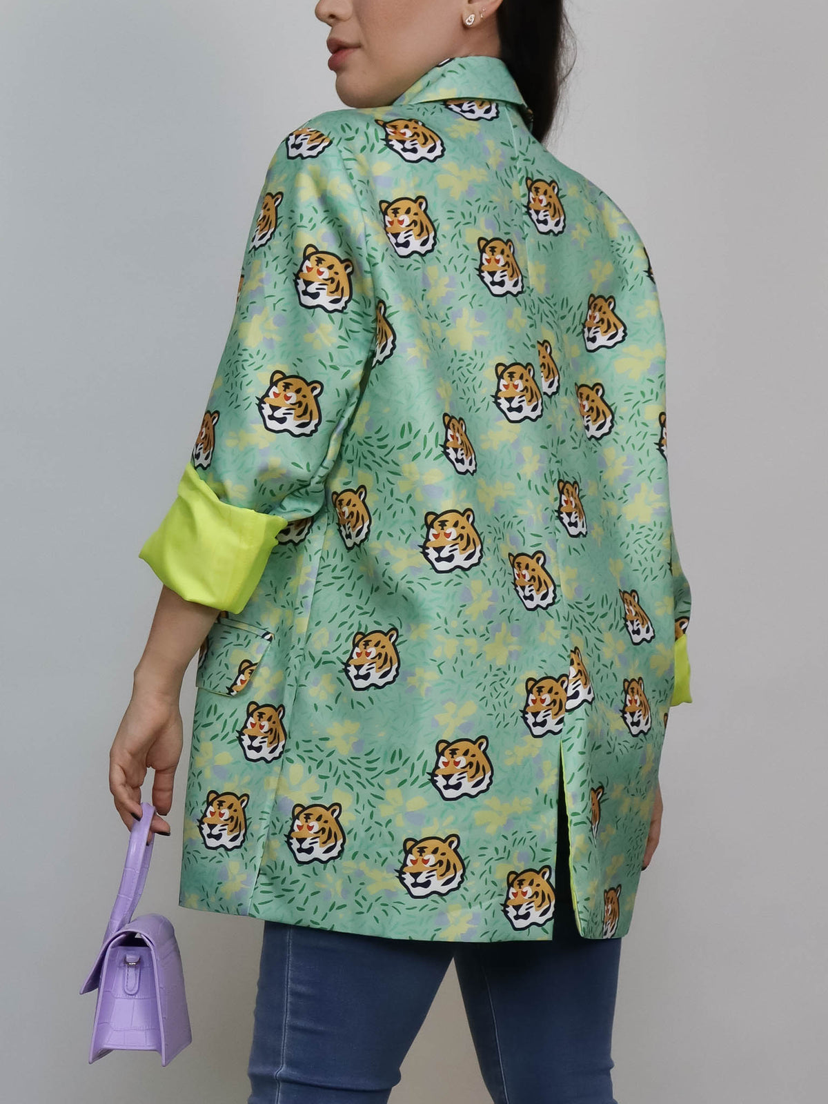Blazer print de tigres
