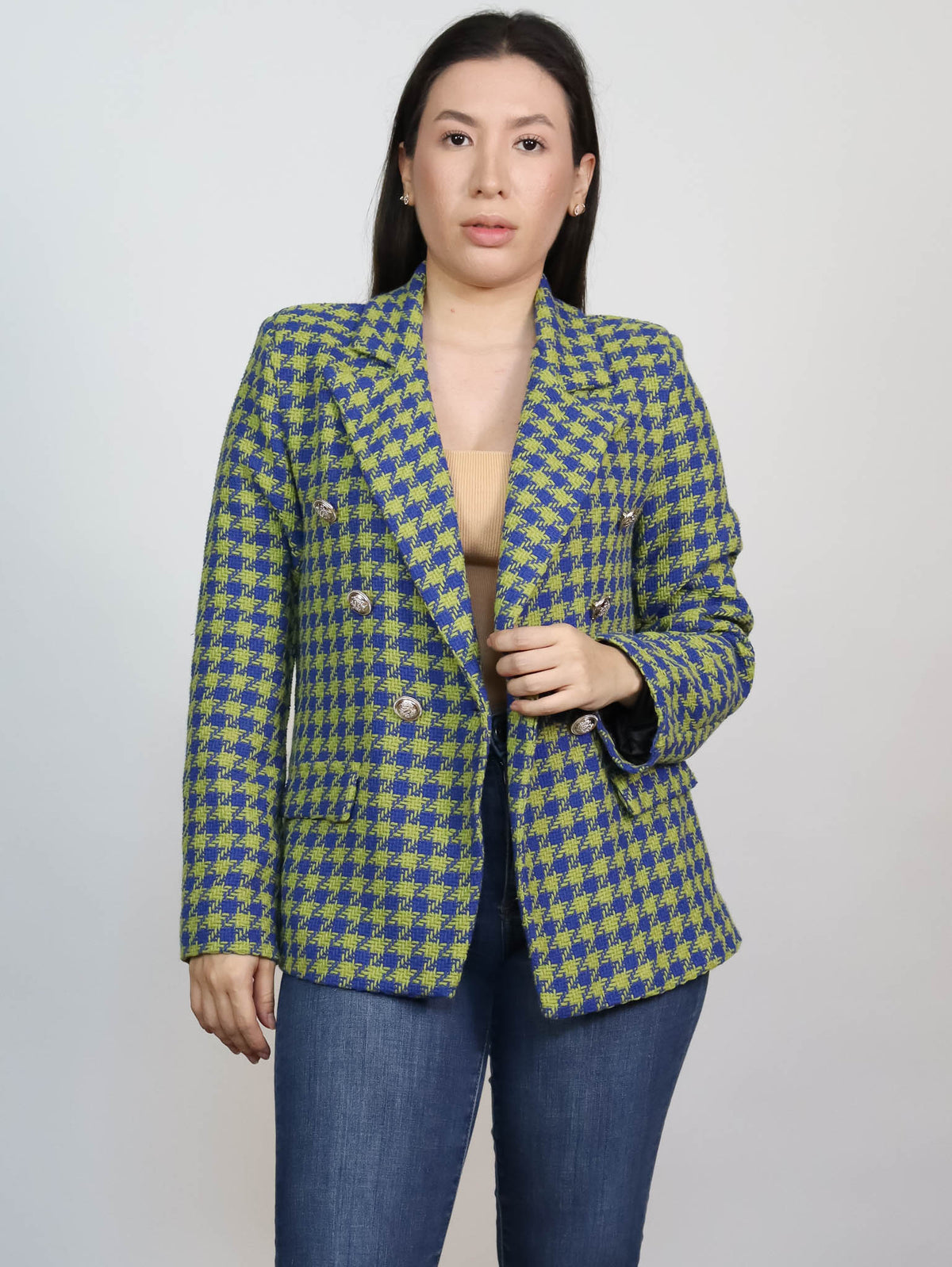 Blazer jaquard verde