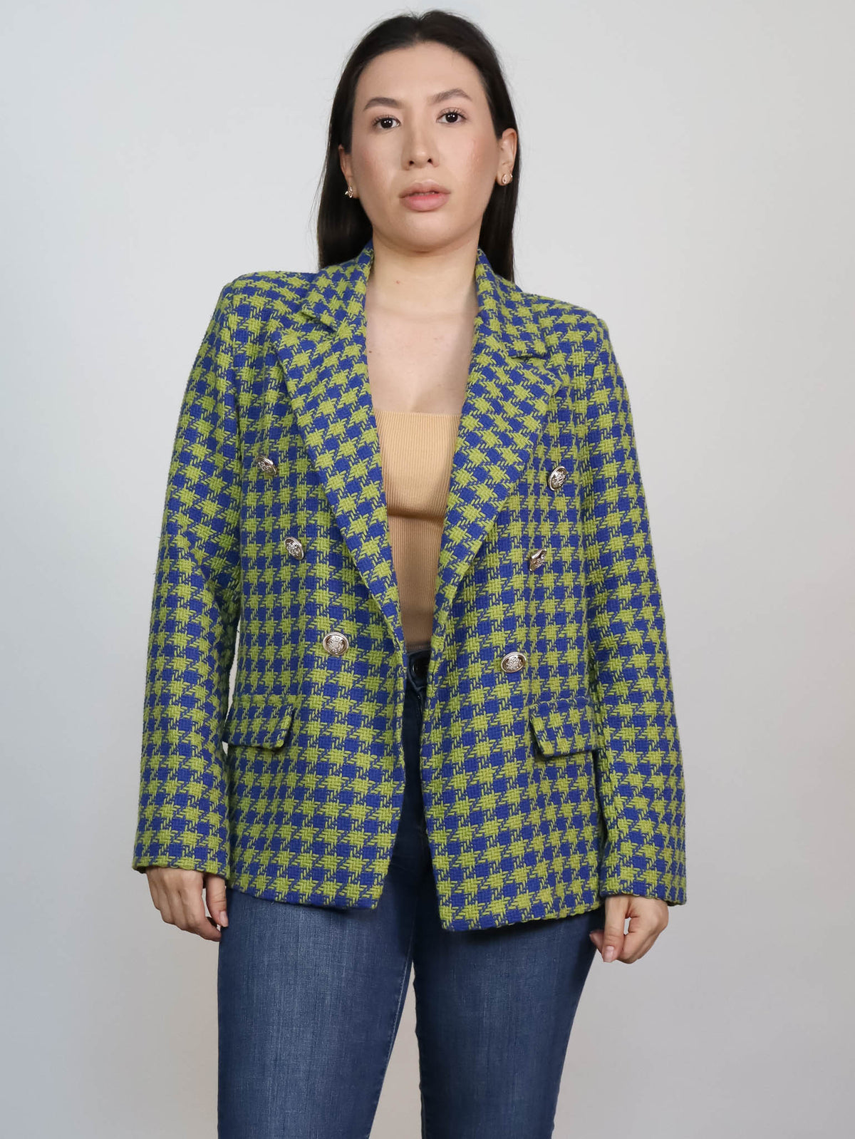 Blazer jaquard verde