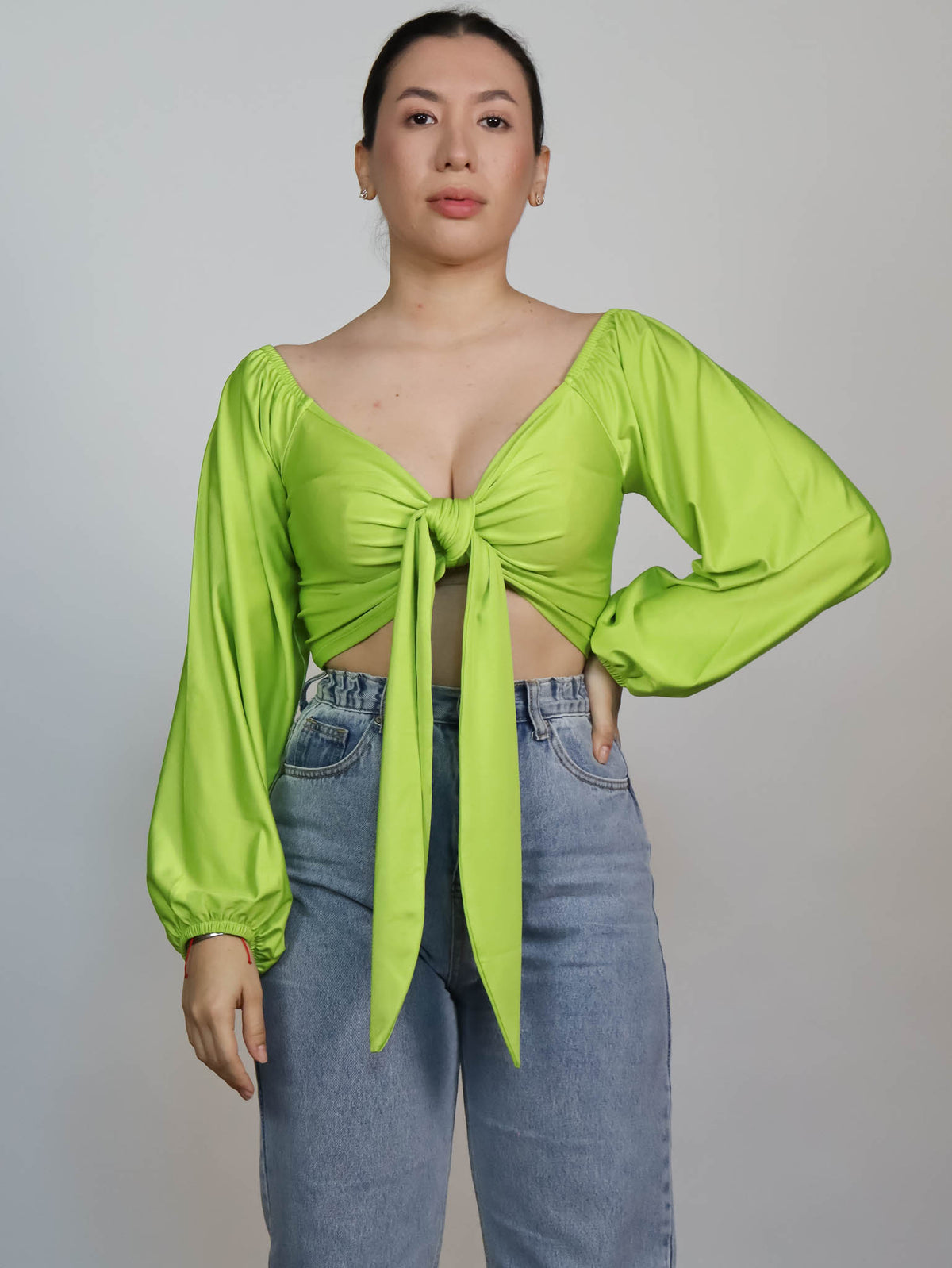 Top verde manzana