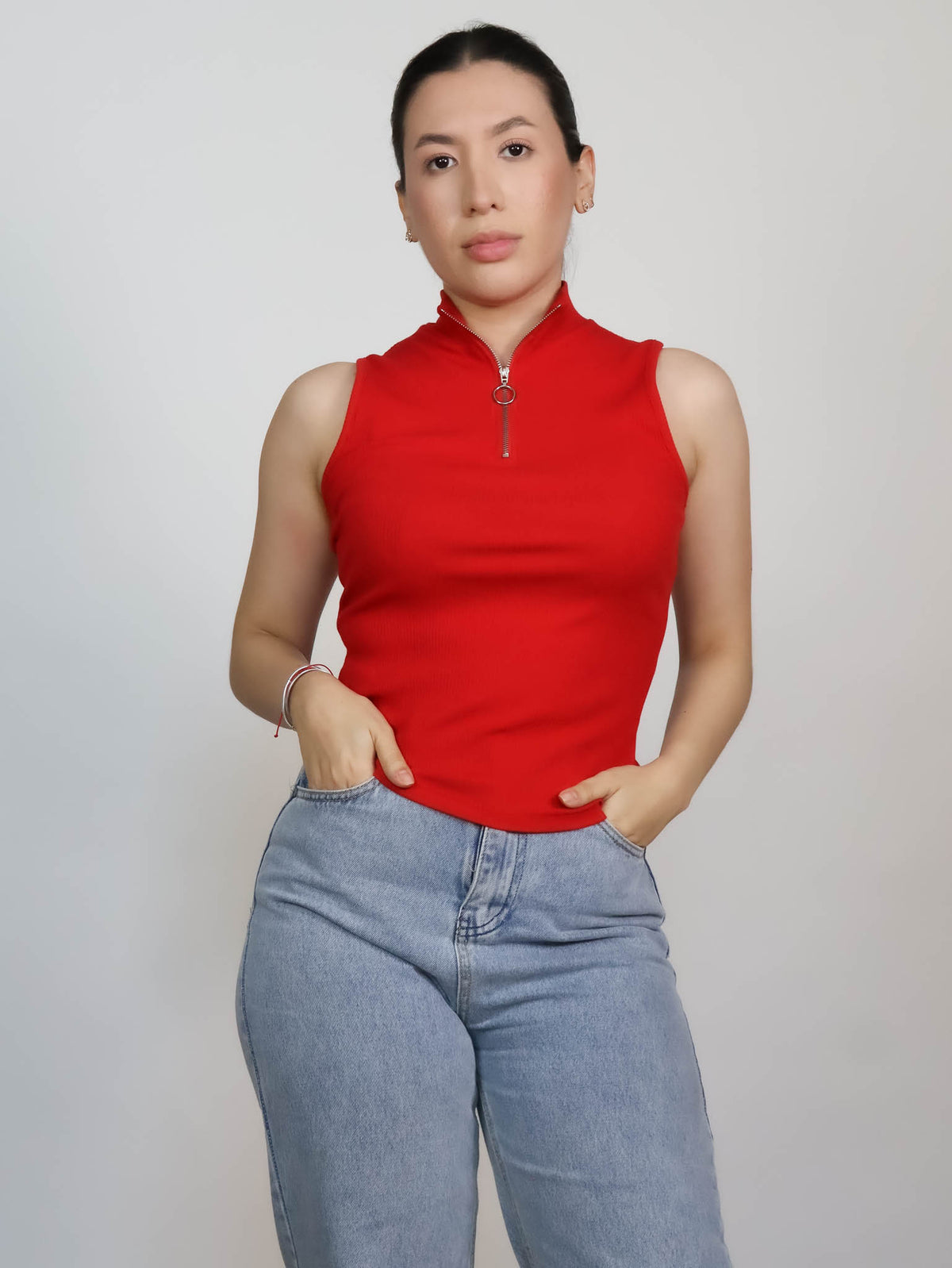 Blusa zipper delantero
