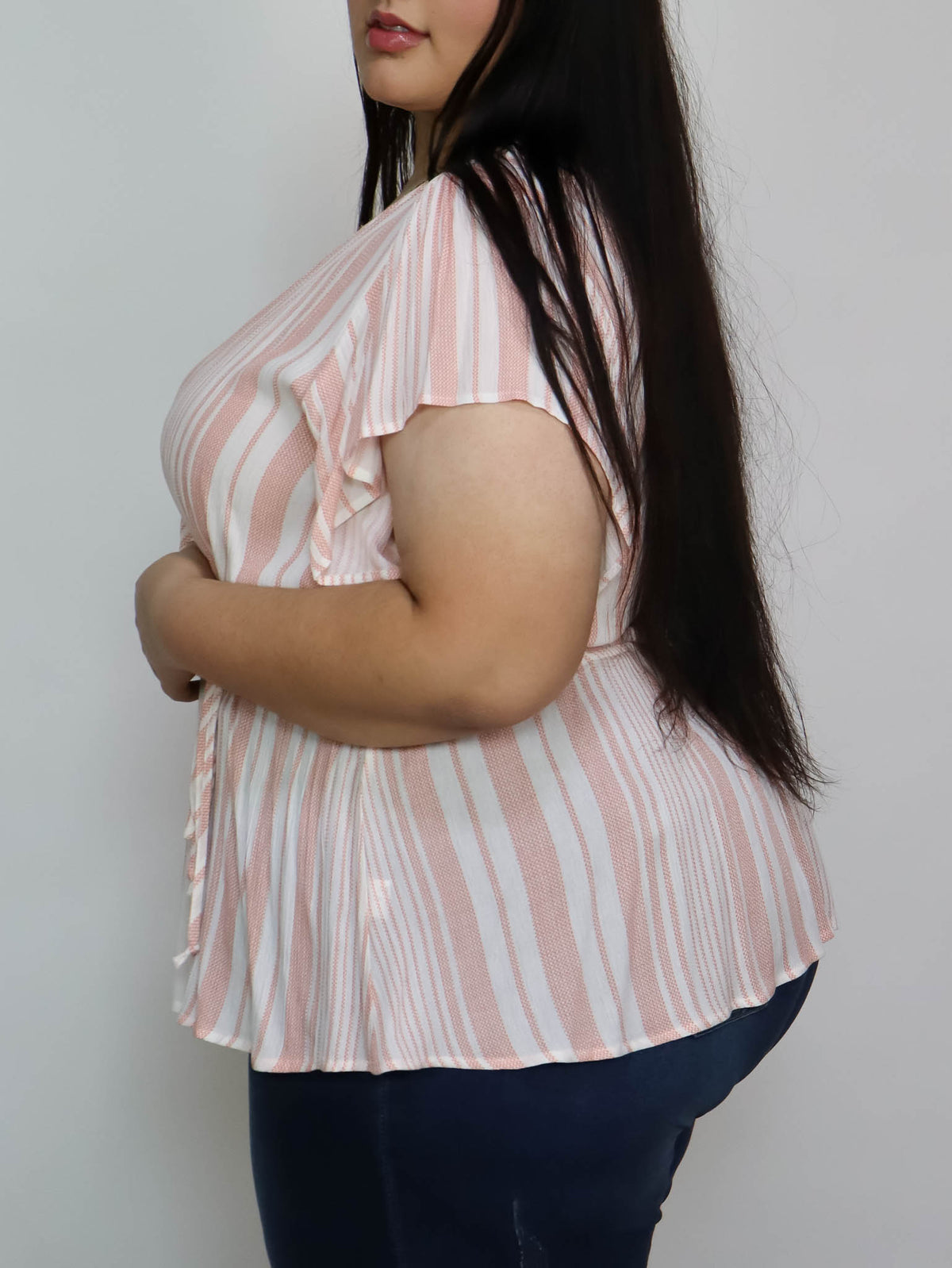 Blusa rayas elástico en cintura