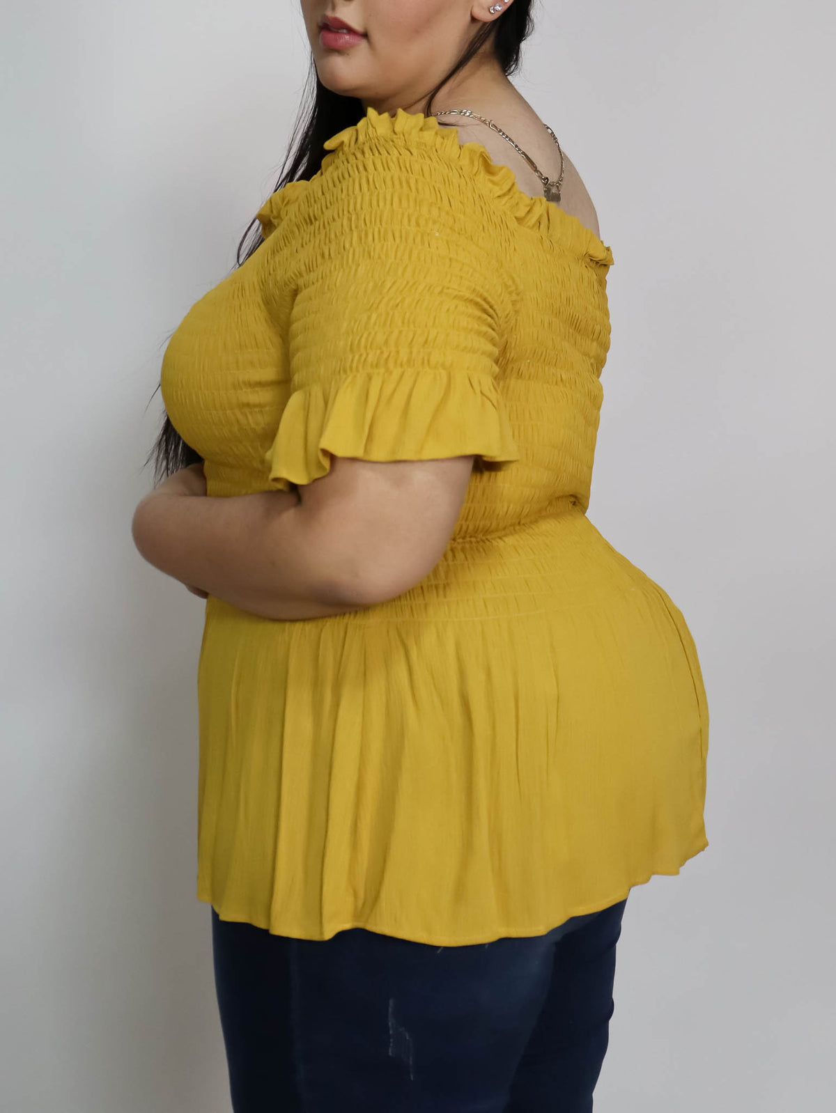 Blusa off shoulder extra