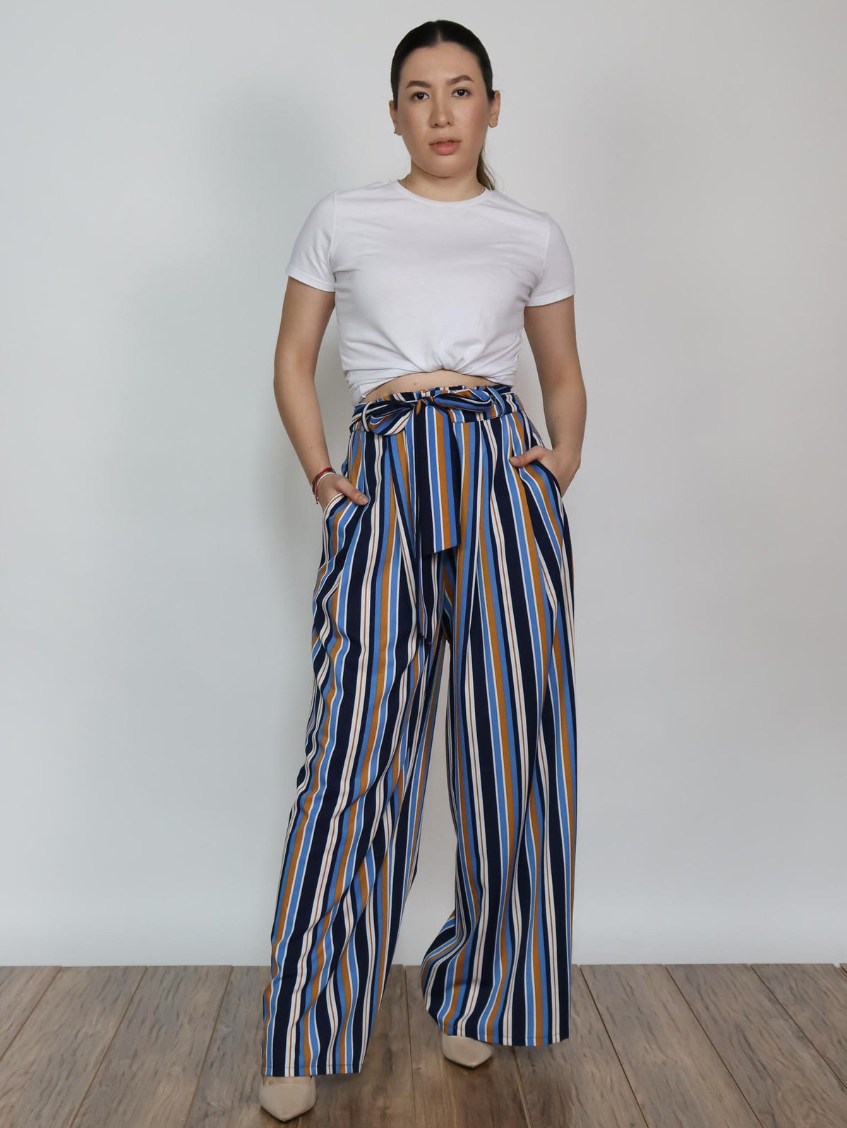 Pantalón rayas listón