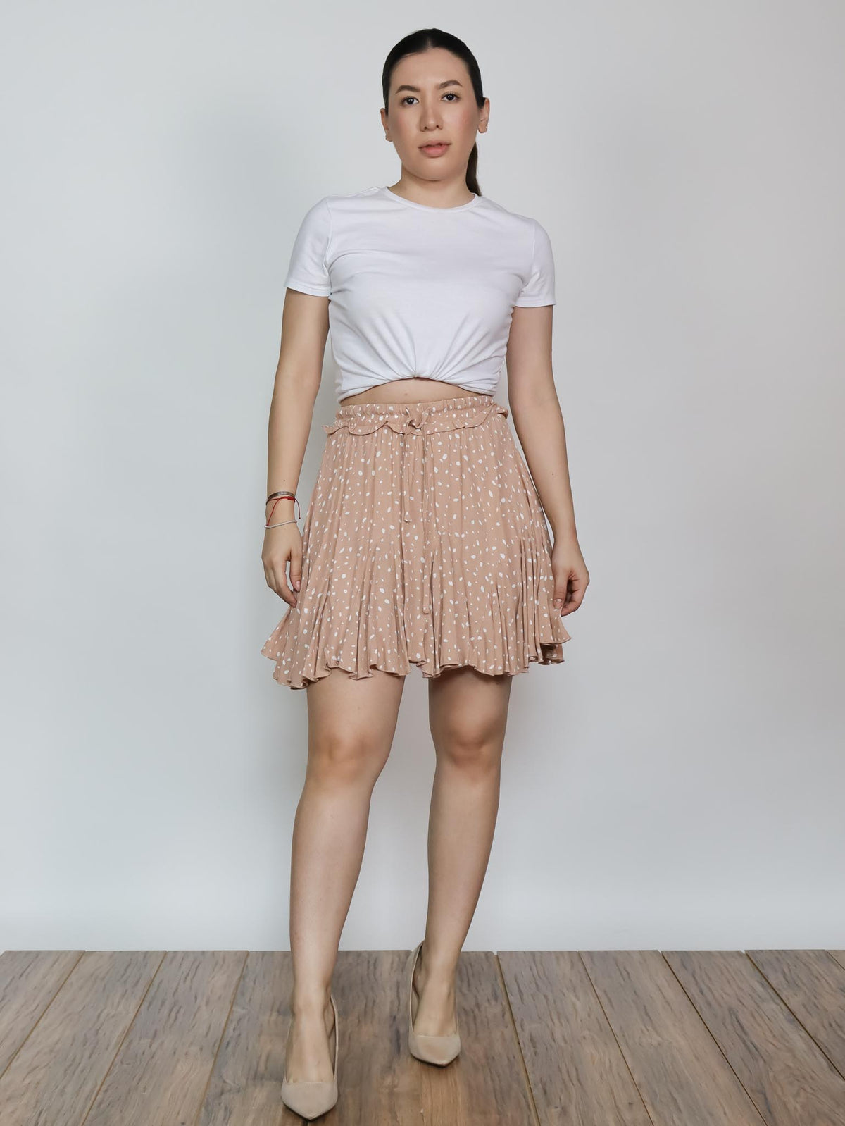 Falda manchas blancas