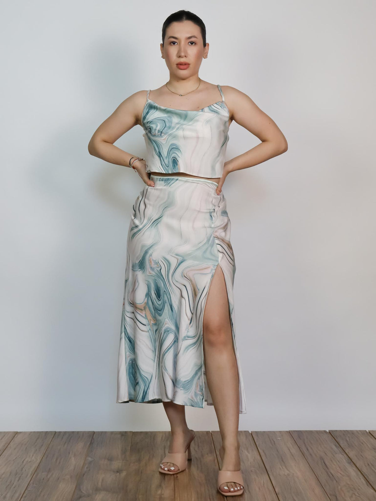 Conjunto satín retro