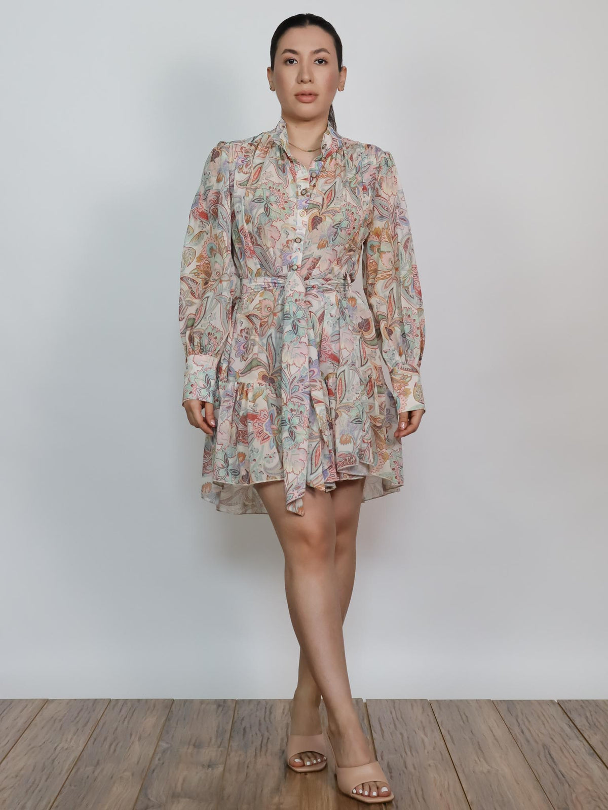 Vestido volado estampado
