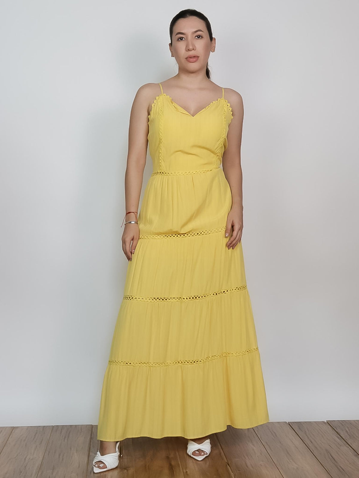 Vestido amarillo largo